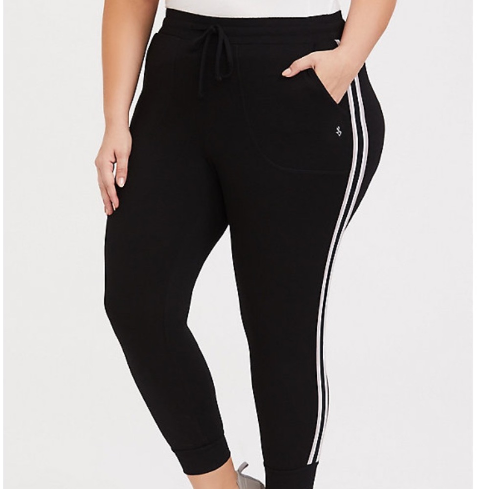 TORRID | Black Side Stripe Active Jogger